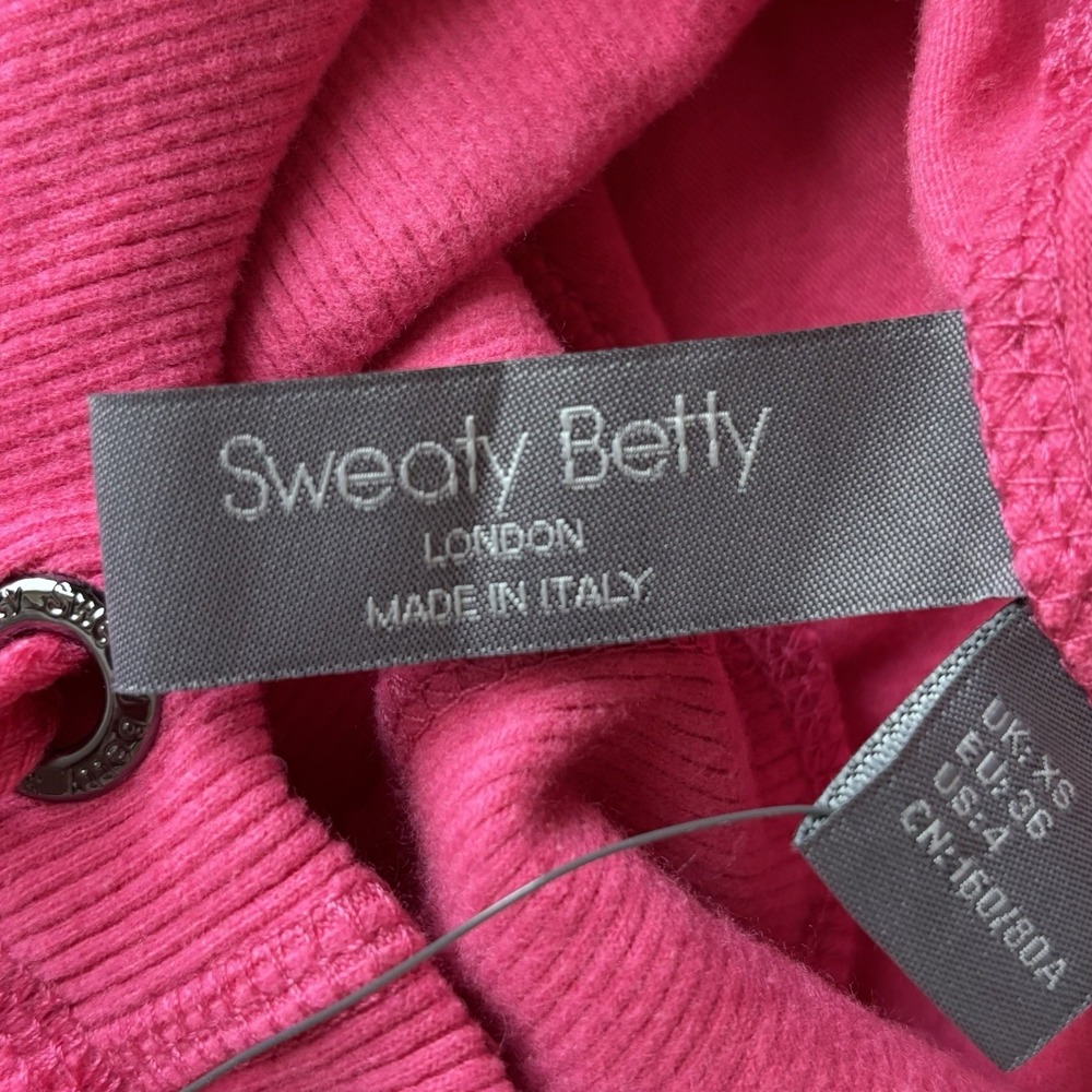 Sweaty Betty Escape Italian Luxe Fleece Womens Pink Hoodie, Size XS (4) $148 NWT - Picture 12 of 16